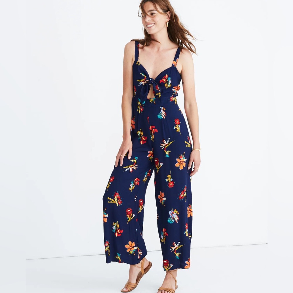 Madewell Plumeria Cutout Jumpsuit in Bird of Paradise